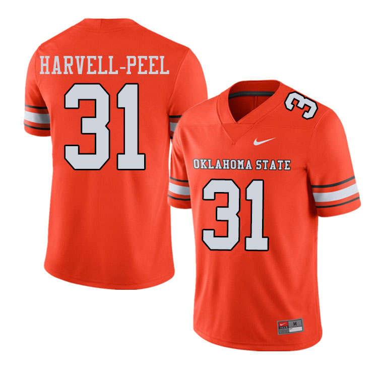 Men #31 Kolby Harvell-Peel Oklahoma State Cowboys College Football Jerseys Sale-Alternate Orange - Click Image to Close